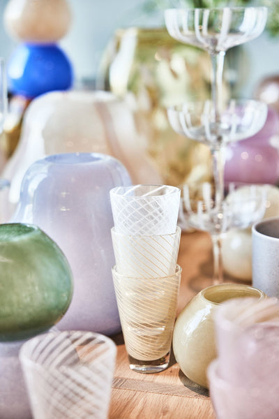 product image for Yuka Groove Glass Set in Yellow 4 7