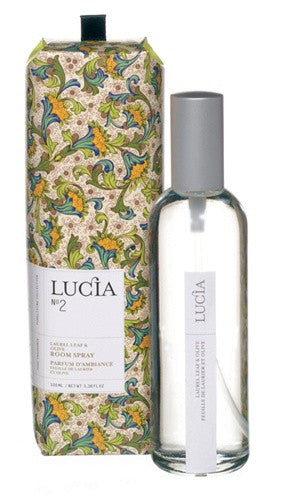 Lucia Olive Blossom and Laurel Room Spray design by Lucia