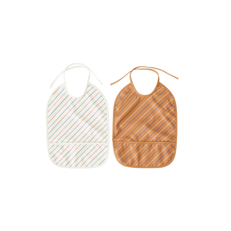 media image for bib striped pack of 2 mellow caramel by oyoy m107166 1 26