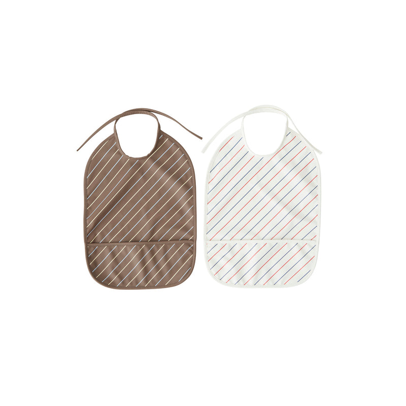 media image for bib striped pack of 2 mellow choko by oyoy m107167 1 217