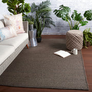 Ryker Indoor/Outdoor Solid Brown & Grey Rug by Jaipur Living