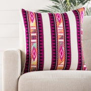 Flamenco Striped Multicolor & Ivory Pillow design by Jaipur Living