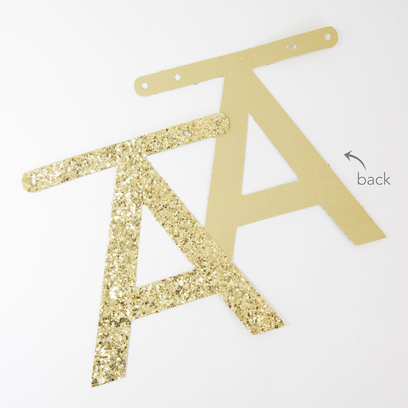 media image for gold glitter letter garland kit by meri meri mm 160696 2 20
