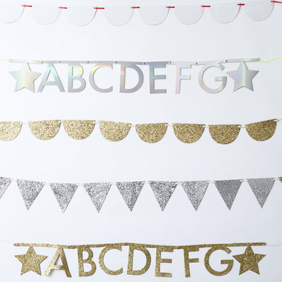 product image for gold glitter letter garland kit by meri meri mm 160696 5 41