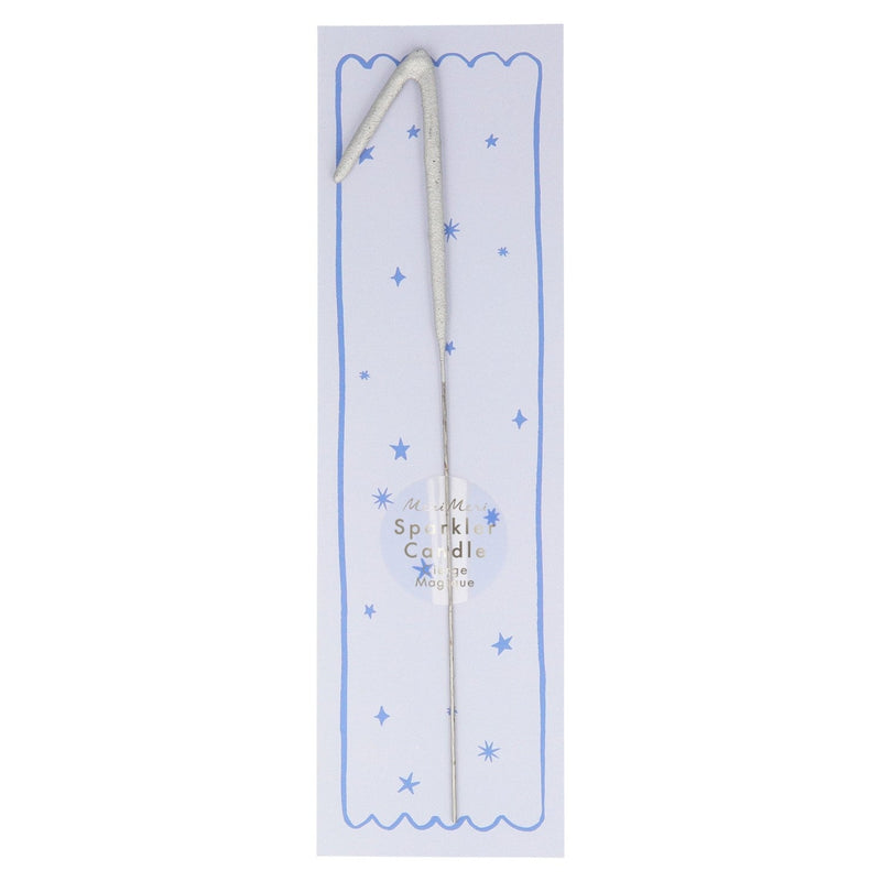 media image for silver sparkler number candle by meri meri mm 175393 2 26