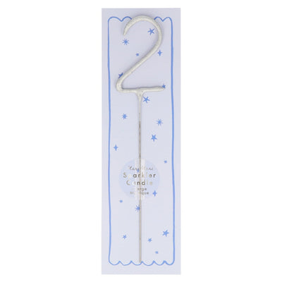 product image for silver sparkler number candle by meri meri mm 175393 3 1