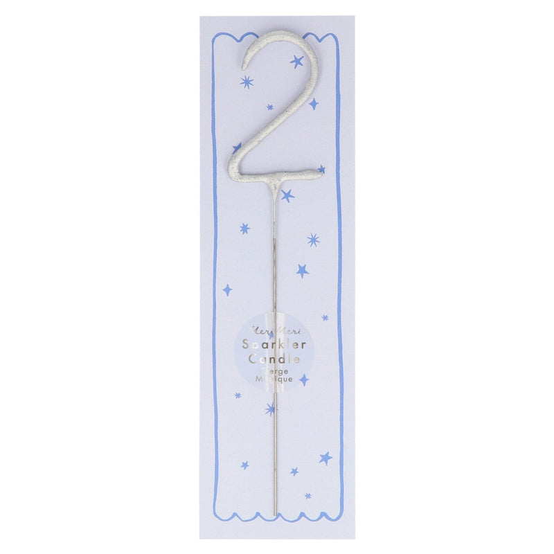 media image for silver sparkler number candle by meri meri mm 175393 3 289