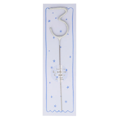 product image for silver sparkler number candle by meri meri mm 175393 4 36