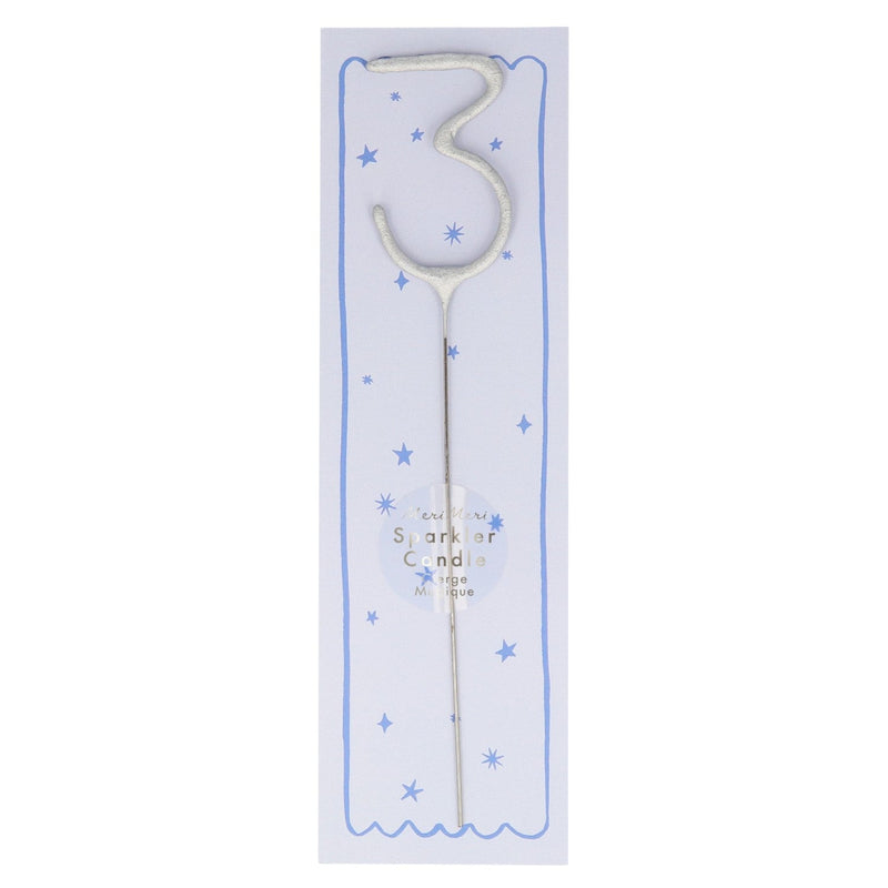 media image for silver sparkler number candle by meri meri mm 175393 4 286