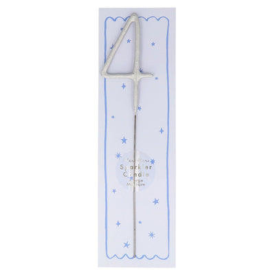 product image for silver sparkler number candle by meri meri mm 175393 5 69