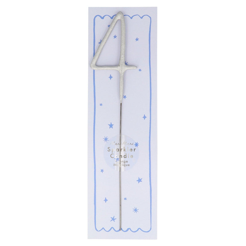 media image for silver sparkler number candle by meri meri mm 175393 5 212