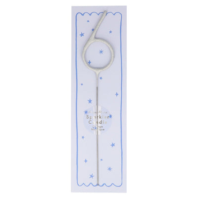 product image for silver sparkler number candle by meri meri mm 175393 7 17