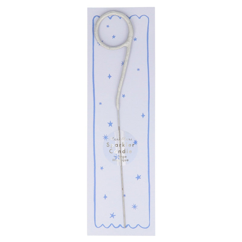 media image for silver sparkler number candle by meri meri mm 175393 10 292