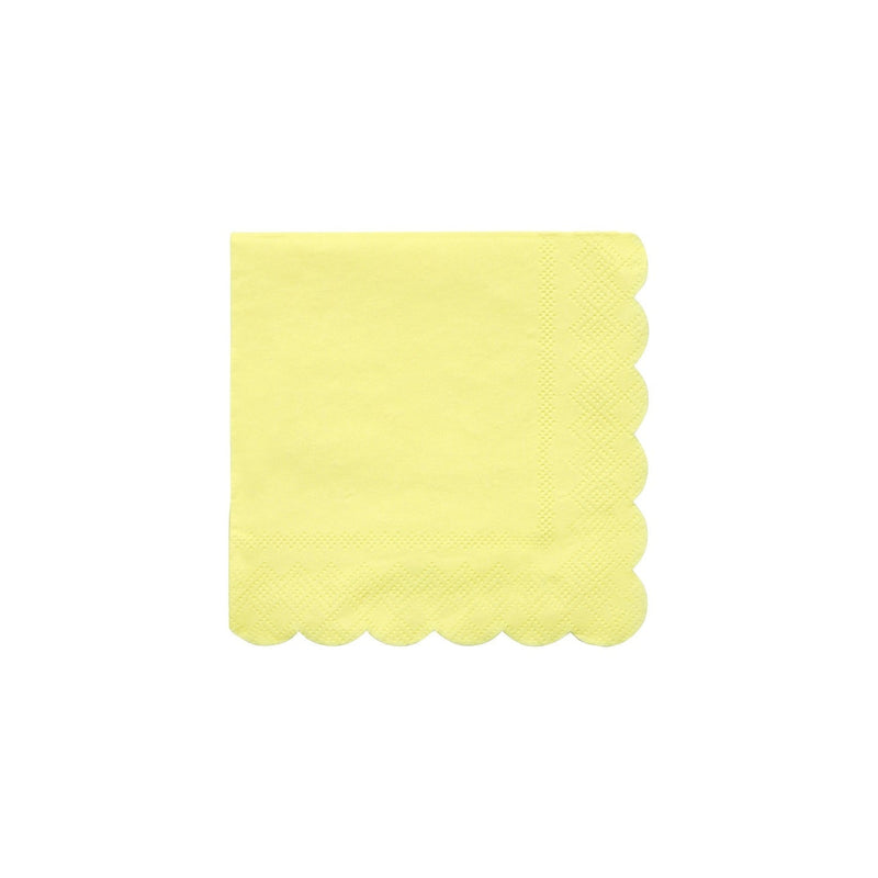 media image for pale yellow partyware by meri meri mm 181441 4 249