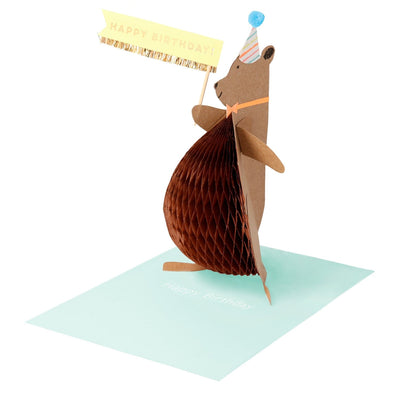 product image of honey bear stand up birthday card by meri meri mm 204580 1 588