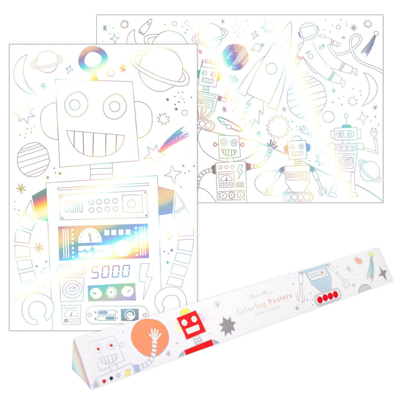 media image for space coloring posters by meri meri mm 206245 1 291