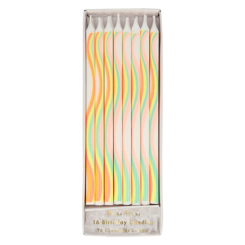 media image for rainbow pattern candles by meri meri mm 215983 1 260