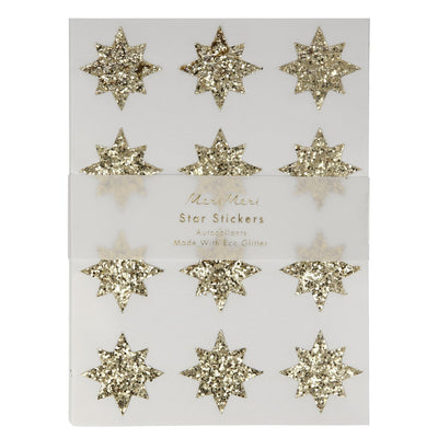product image of gold eco glitter star stickers by meri meri mm 225045 1 521
