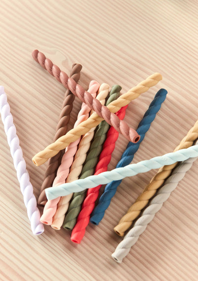 product image for mellow silicone straw set caramel blue 3 49