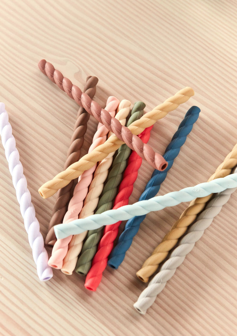 media image for mellow silicone straw set caramel blue 3 221