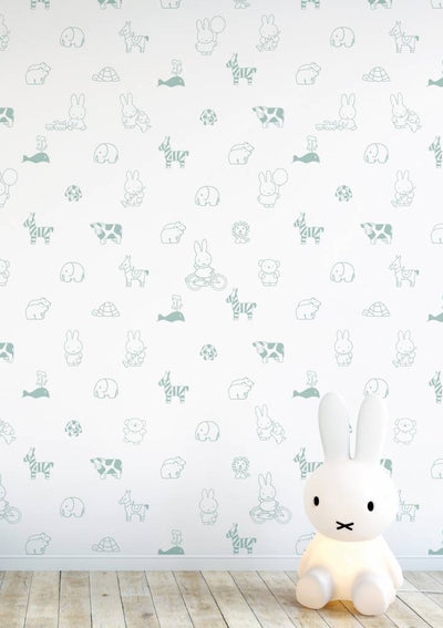 product image of Miffy Animals Kids Wallpaper in Green by KEK Amsterdam 519