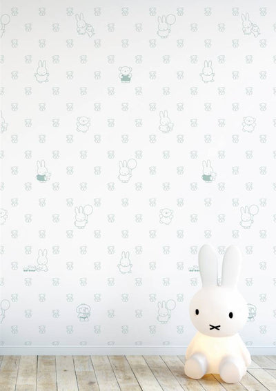 product image for Miffy Bears Kids Wallpaper in Green by KEK Amsterdam 68