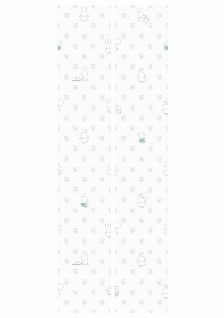 media image for Miffy Bears Kids Wallpaper in Green by KEK Amsterdam 252