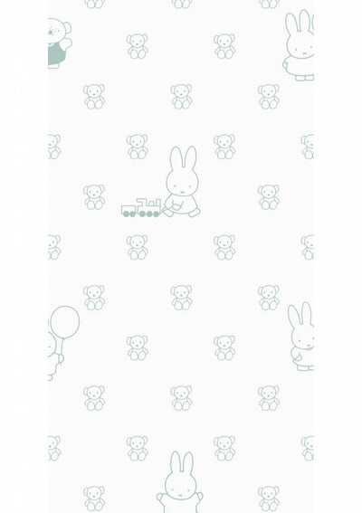 product image for Miffy Bears Kids Wallpaper in Green by KEK Amsterdam 60