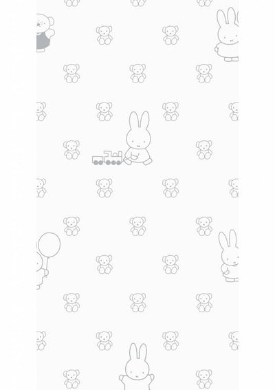 product image for Miffy Bears Kids Wallpaper in Grey by KEK Amsterdam 10