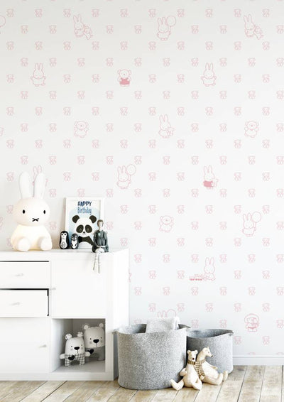 product image for Miffy Bears Kids Wallpaper in Pink by KEK Amsterdam 33