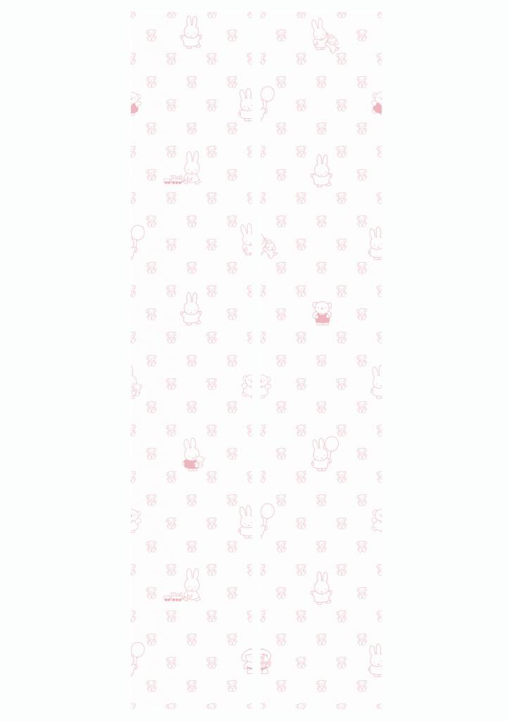 media image for Miffy Bears Kids Wallpaper in Pink by KEK Amsterdam 281