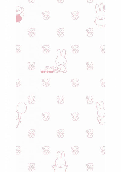 product image for Miffy Bears Kids Wallpaper in Pink by KEK Amsterdam 50