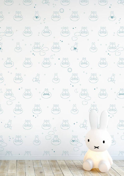 product image for Miffy Clouds Kids Wallpaper in Blue by KEK Amsterdam 91