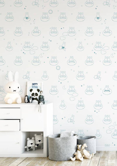 product image for Miffy Clouds Kids Wallpaper in Blue by KEK Amsterdam 5