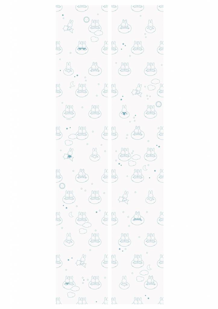 media image for Miffy Clouds Kids Wallpaper in Blue by KEK Amsterdam 268