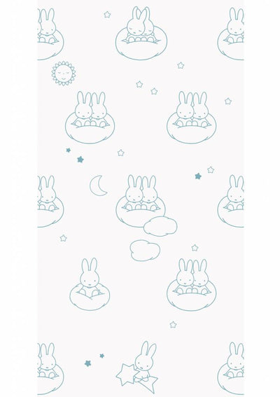 product image for Miffy Clouds Kids Wallpaper in Blue by KEK Amsterdam 29