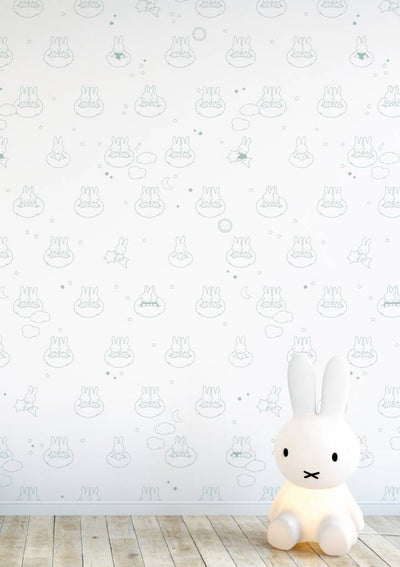 product image for Miffy Clouds Kids Wallpaper in Green by KEK Amsterdam 51