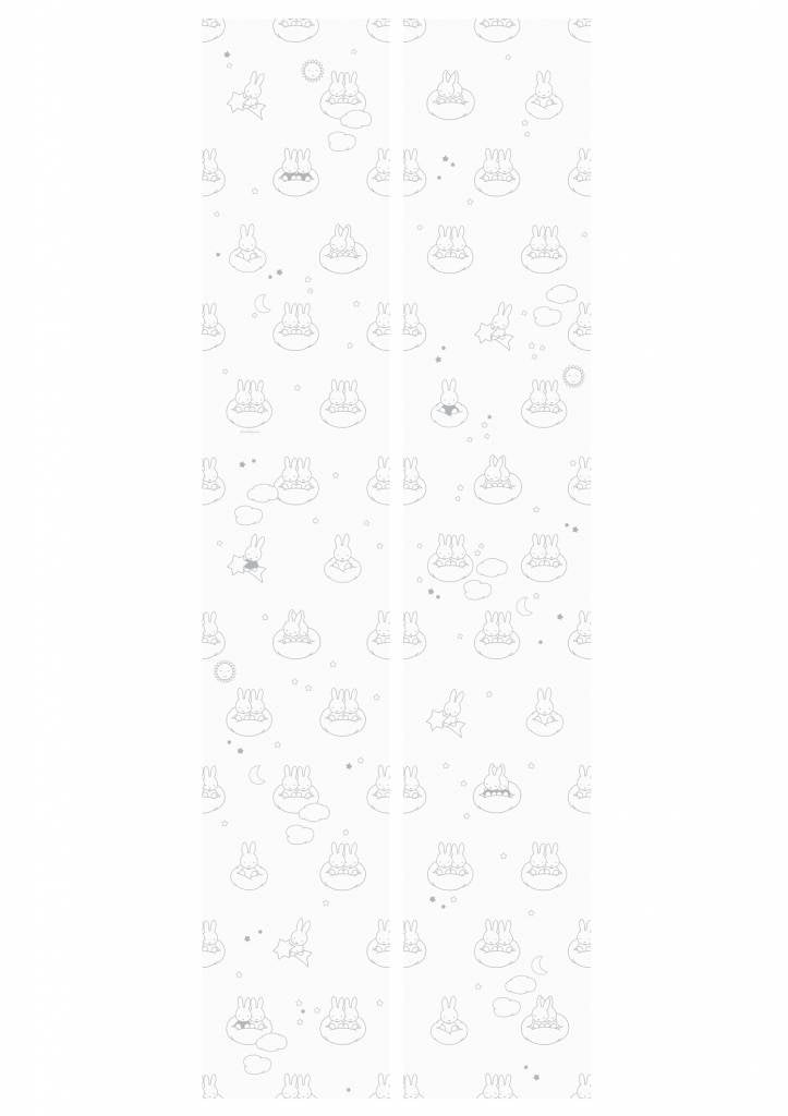 media image for Miffy Clouds Kids Wallpaper in Grey by KEK Amsterdam 261