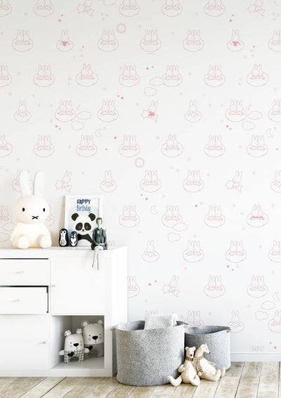 product image for Miffy Clouds Kids Wallpaper in Pink by KEK Amsterdam 15