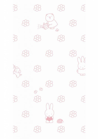 product image for Miffy Flowers Kids Wallpaper in Pink by KEK Amsterdam 41