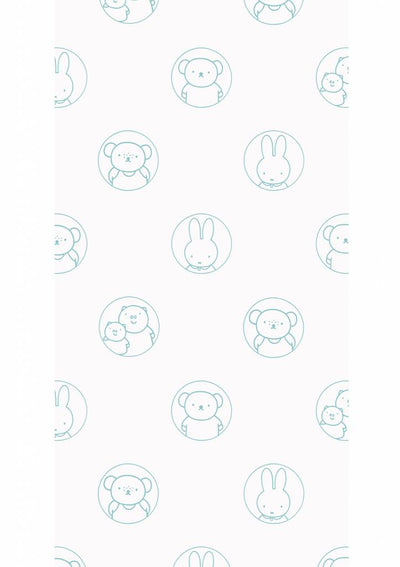 product image for Miffy Portraits Kids Wallpaper in Mint by KEK Amsterdam 92