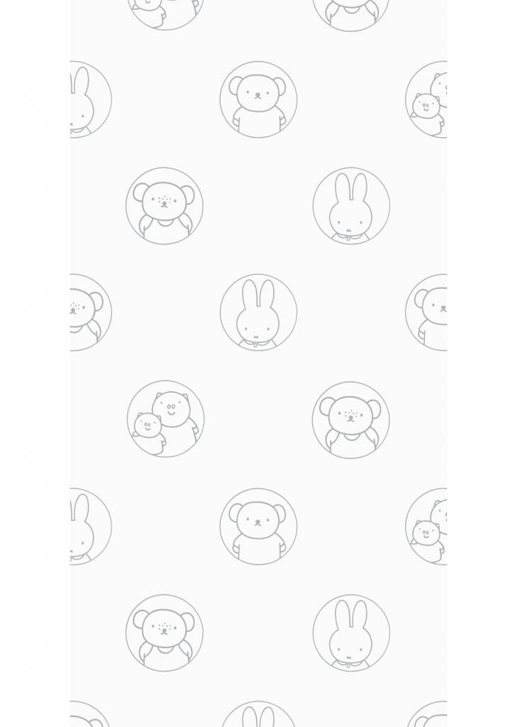 media image for Miffy Potraits Kids Wallpaper in Grey by KEK Amsterdam 23