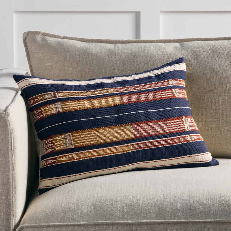 media image for Nagaland Pillow Patkai Navy & Cream Pillow 4 247