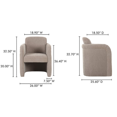 product image for Mesto Rolling Dining Chair Moes Home Collection Mhc Oa 1035 20 22 48