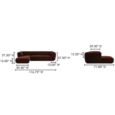 product image for Zandro Sectional Moes Home Collection Mhc Oa 1036 34 L 0 20 20