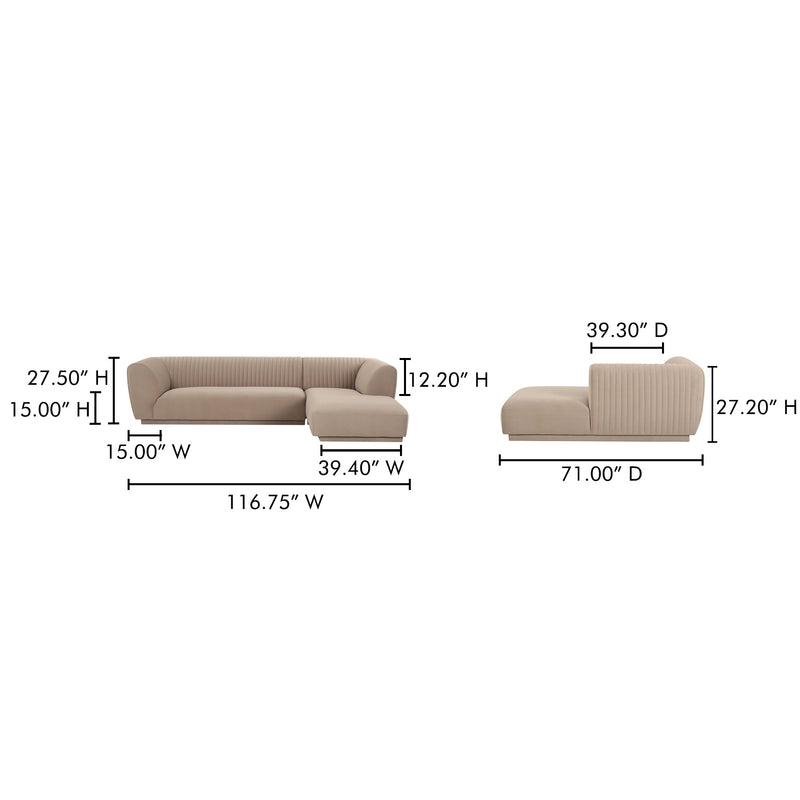 media image for Zandro Sectional Moes Home Collection Mhc Oa 1036 34 L 0 19 210