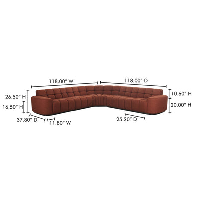 product image for Roman L Shaped Sectional Moes Home Collection Mhc Oa 1042 34 0 18 8