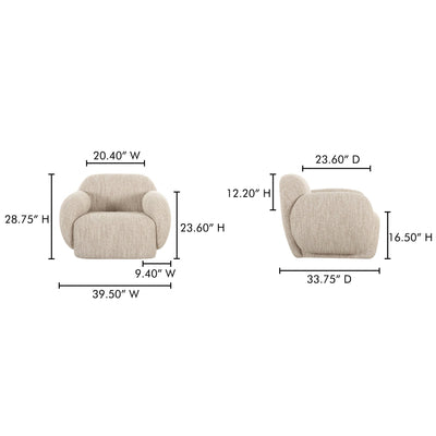 product image for Hazel Lounge Chair Moes Home Collection Mhc Oa 1043 42 24 79