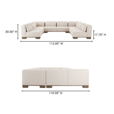product image for June U Shaped Modular Sectional Moes Home Collection Mhc Oa 1049 34 6 63