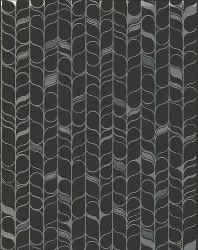 product image of Perfect Petals Wallpaper in Black/Silver by Candice Olson for York Wallcoverings 528